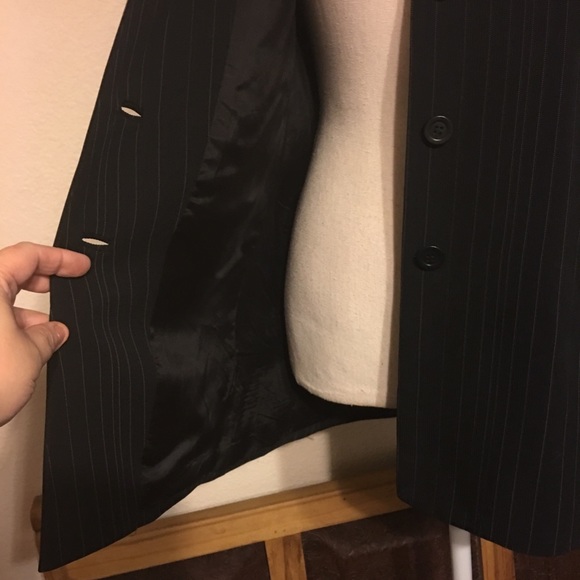 Vintage 90s Alex Garfield pin stripe career jacket - Picture 6 of 8